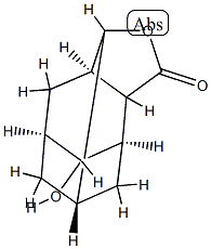 9,10-Dihydroxyadamantane-2-carboxylic acid 2,10-lactone Struktur
