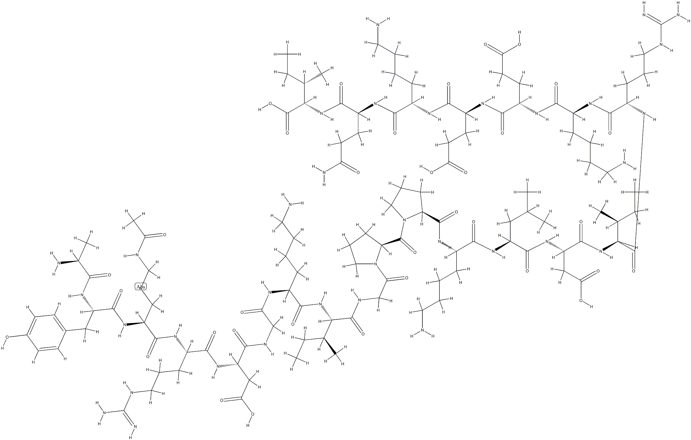 IFN-γ Antagonist, (Tyr121,Cys(Acm)122)-IFN-γ Receptor (120-141) (human) Structure