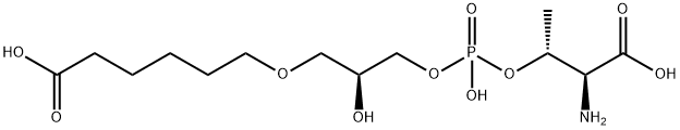 1-O-(5'-carboxypentyl)glycero-3-phosphothreonine 结构式