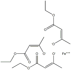 tris(ethyl acetoacetato-O1',O3)iron Structure