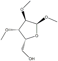 メチル2-O,3-O-ジメチル-α-D-キシロフラノシド 化学構造式