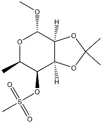 Methyl 6-deoxy-2-O,3-O-isopropylidene-4-O-methylsulfonyl-α-D-talopyranoside Structure