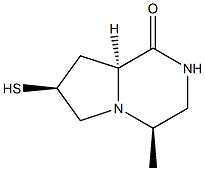 Pyrrolo[1,2-a]pyrazin-1(2H)-one, hexahydro-7-mercapto-4-methyl-, [4R-(4-alpha-,7-alpha-,8a-ba-)]- (9CI) 结构式