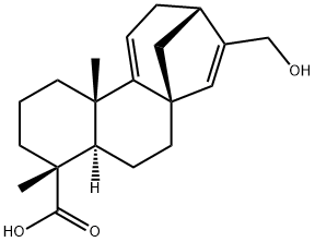 ent-17-Hydroxykaura-9(11),15-dien-19-oic acid Structure