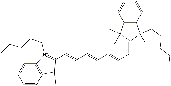 dipentyl-3,3,3',3'-tetramethylindocarbocyanine Structure
