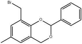 4H-1,3-Benzodioxin,8-(bromomethyl)-6-methyl-2-phenyl-(9CI) 结构式