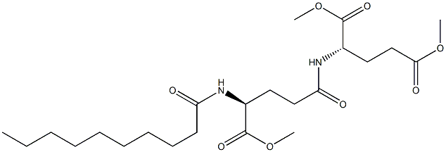 N-[N-(1-Oxodecyl)-L-γ-glutamyl]-L-glutamic acid trimethyl ester Structure