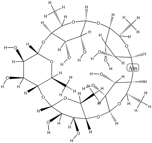 cyclorhamnopentaose Structure