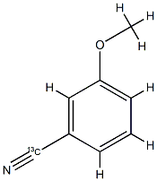 3-Methoxybenzonitrile-cyano-13C Struktur