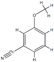 3-甲氧基苄腈-13C, 159528-75-3, 结构式