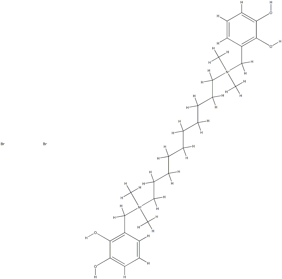 N,N'-(2,3-dihydroxy-benzyl)-N,N,N',N'-tetramethyl-1,10-decanediamine,159662-71-2,结构式