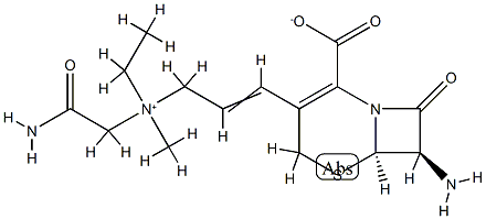 {(E)-3-[(6R,7R)-7-AMINO-2-CARBOXYLATO-8-OXO-5-THIA-1-AZABICYCLO[4.2.0]OCT-2-EN-3- 结构式