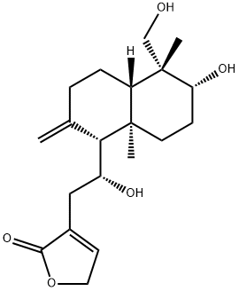 14-去氧基-11-羟基穿心莲内酯, 160242-09-1, 结构式