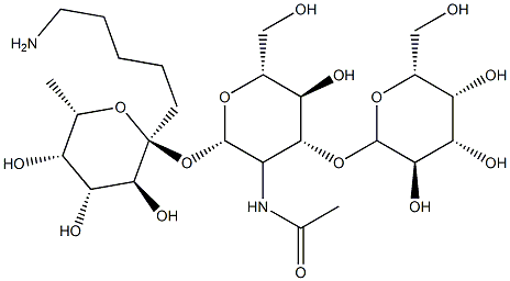 Gal-1-4-glcnac-1-3-fuc Structure