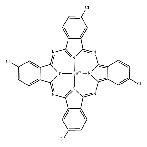 [2,9,16,23-四氯-29H,31H-酞菁-N29,N30,N31,N32]合铜, 16040-69-0, 结构式