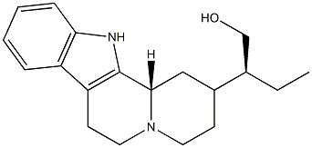 2β-[(R)-1-(Hydroxymethyl)propyl]-1,2,3,4,6,7,12,12bβ-octahydroindolo[2,3-a]quinolizine Struktur