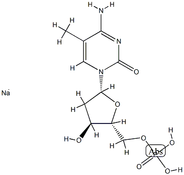 5'-Cytidylic acid, 2'-deoxy-5-Methyl-, disodiuM salt 化学構造式