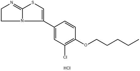 2-(3-chloro-4-pentoxy-phenyl)-4-thia-1,6-diazabicyclo[3.3.0]octa-2,5-d iene hydrochloride 化学構造式