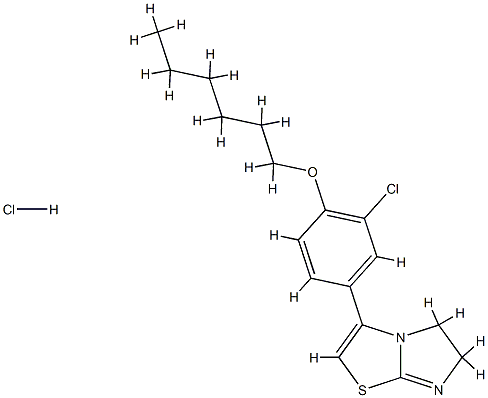 2-(3-chloro-4-hexoxy-phenyl)-4-thia-1,6-diazabicyclo[3.3.0]octa-2,5-di ene hydrochloride Structure