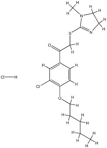 1-(3-chloro-4-pentoxy-phenyl)-2-[(1-methyl-4,5-dihydroimidazol-2-yl)su lfanyl]ethanone hydrochloride|