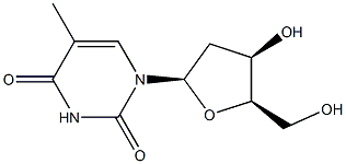 1-(2'-deoxy-beta-threopentofuranosyl)thymine Struktur