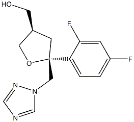 D-threo-Pentitol, 2,5-anhydro-1,3,4-trideoxy-2-C-(2,4-difluorophenyl)-4-(hydroxyMethyl)-1-(1H-1,2,4-triazol-1-yl)- 化学構造式