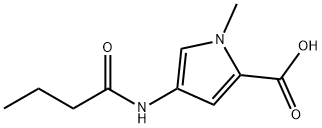 1H-Pyrrole-2-carboxylicacid,1-methyl-4-[(1-oxobutyl)amino]-(9CI) 结构式