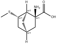 Bicyclo[2.2.1]heptane-2-carboxylic acid, 2-amino-6-(methylthio)-, (2-endo,6-exo)- (9CI) Struktur