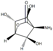 2-Oxabicyclo[2.2.1]heptan-3-one,4-amino-5,6,7-trihydroxy-,[1R-(5-endo,6-exo,7-syn)]-(9CI) 结构式