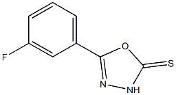 5-(3-Fluorophenyl)-1,3,4-oxadiazole-2-thiol 化学構造式