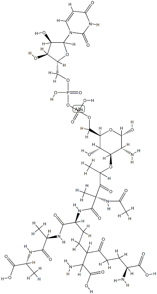 UDP-N-acetylmuramic acid pentapeptide Struktur