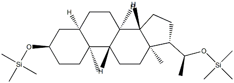 (20S)-3α,20-Bis(trimethylsiloxy)-5β-pregnane Struktur