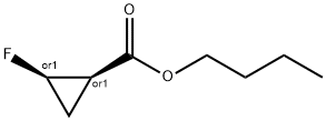 Cyclopropanecarboxylic acid, 2-fluoro-, butyl ester, (1R,2R)-rel- (9CI) 化学構造式