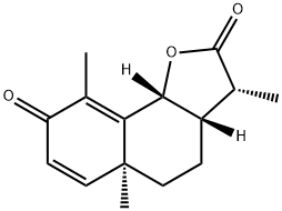 (3R)-3aβ,5,5a,9bβ-Tetrahydro-3α,5aα,9-trimethylnaphtho[1,2-b]furan-2,8(3H,4H)-dione Struktur