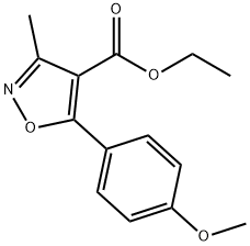 4-Isoxazolecarboxylic acid, 5-(4-Methoxyphenyl)-3-Methyl-, ethyl Struktur