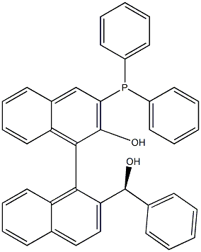 (R)-2-羟基-3-(二苯基膦基)-2'-[(S)-羟基(苯基)甲基]-[1,1'-联萘] 结构式