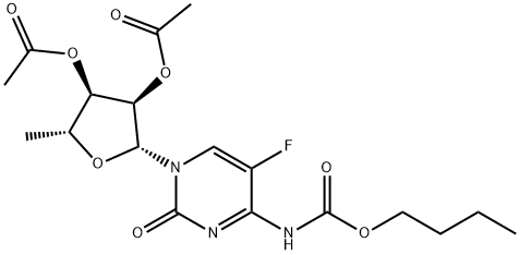 Cytidine,N-(butoxycarbonyl)-5'-deoxy-5-fluoro-2',3'-diacetattte 化学構造式