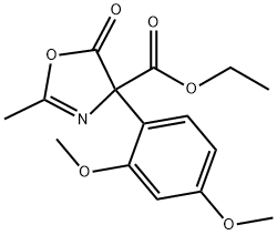 4-Oxazolecarboxylic  acid,  4-(2,4-dimethoxyphenyl)-4,5-dihydro-2-methyl-5-oxo-,  ethyl  ester Structure