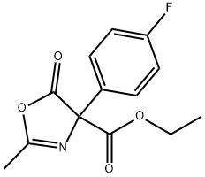 4-Oxazolecarboxylic  acid,  4-(4-fluorophenyl)-4,5-dihydro-2-methyl-5-oxo-,  ethyl  ester Structure