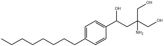 3-AMino-3-(hydroxyMethyl)-1-(4-octylphenyl)-1,4-butanediol, 162361-49-1, 结构式