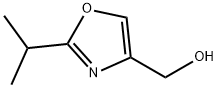 (2-イソプロピル-1,3-オキサゾール-4-イル)メタノール 化学構造式