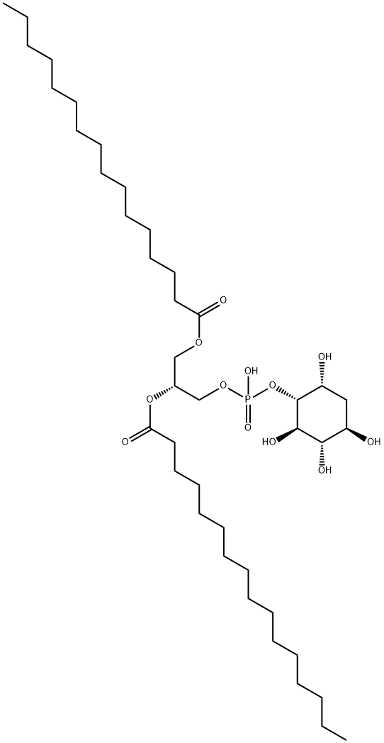 1,2-DIPALMITOYL-SN-GLYCERO-3-PHOSPHO-[1-D-MYO-3-DEOXYINOSITOL 结构式