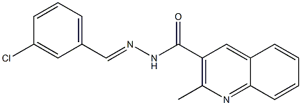 N'-(3-chlorobenzylidene)-2-methyl-3-quinolinecarbohydrazide|