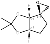 Spiro[4H-cyclopenta-1,3-dioxole-4,2-oxirane], tetrahydro-2,2-dimethyl-, (3a-alpha-,4-ba-,6a-alpha-)- (9CI) Structure