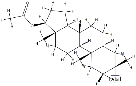 2α,3α-Epoxy-3-methyl-5α-androstan-17β-ol acetate Structure