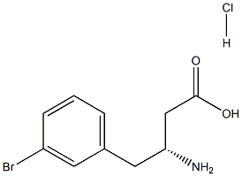 (R)-3-氨基-4-(3-溴苯基)丁酸盐酸盐, 1632296-25-3, 结构式