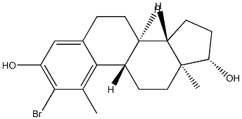 2-Bromo-1-methylestra-1,3,5(10)-triene-3,17β-diol,16373-36-7,结构式