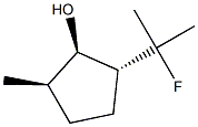 Cyclopentanol, 2-(1-fluoro-1-methylethyl)-5-methyl-, (1-alpha-,2-ba-,5-alpha-)- (9CI) 化学構造式