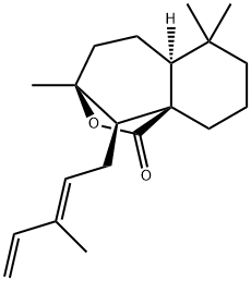 12E,14-Labdadien-20,8beta-olide 化学構造式