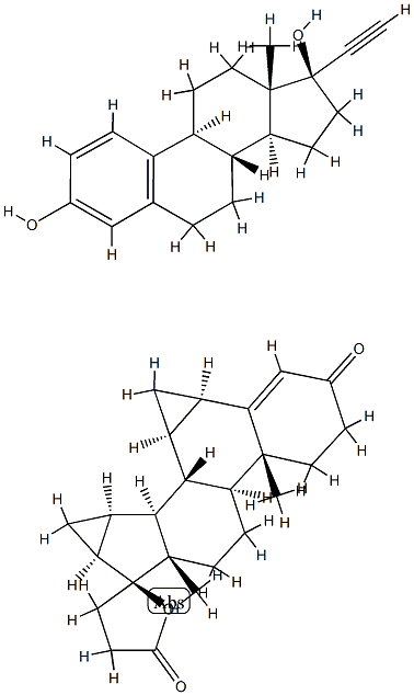 屈螺酮+炔雌醇,复方,164017-31-6,结构式